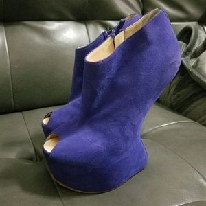 Giuseppe Zanotti Purple Peep toe Wedge heels sz 36